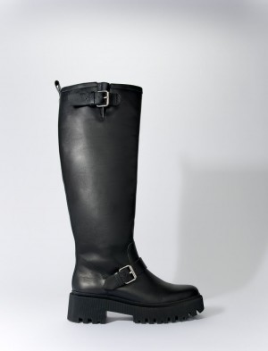 Maje Biker Boots In Smooth Læder Sort | Danmark_M92636