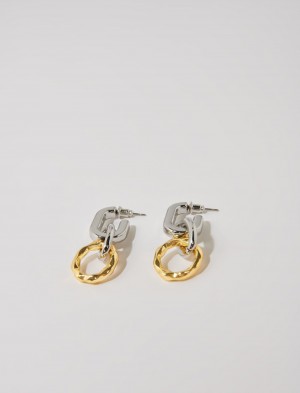 Maje Chain Earring Silver/Gold | Danmark_M24306