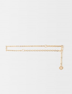 Maje Clover Logo Chain Guld | Danmark_M83456