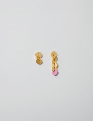 Maje Enameled Earrings Guld | Danmark_M19108