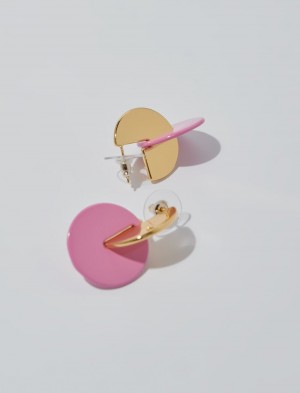 Maje Enameled Earrings Guld | Danmark_M84034