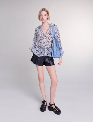 Maje Floral Blouse Blå | Danmark_M59296