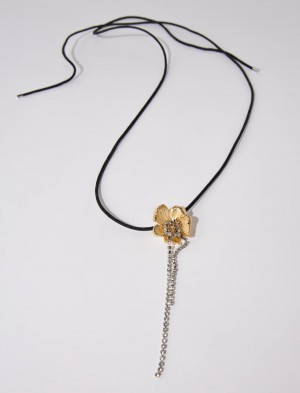 Maje Flower Necklace Guld | Danmark_M41824