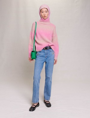 Maje Gradient Knit Jumper Lyserød | Danmark_M67193