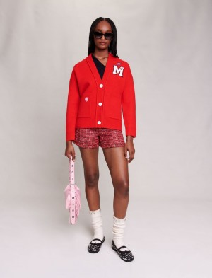 Maje Knit Cardigan Rød | Danmark_M34869