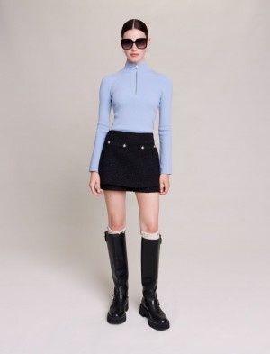 Maje Knit Jumper Lyseblå | Danmark_M42318