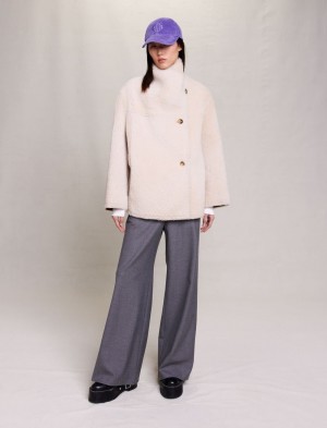 Maje Kort Reversible Camel | Danmark_P53228