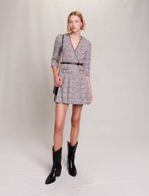 Maje Kort Tweed Lyserød | Danmark_M11825
