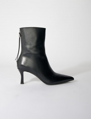 Maje Læder Ankle Boots Sort | Danmark_M68311