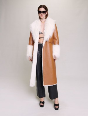 Maje Long Faux Fur Camel | Danmark_M32193