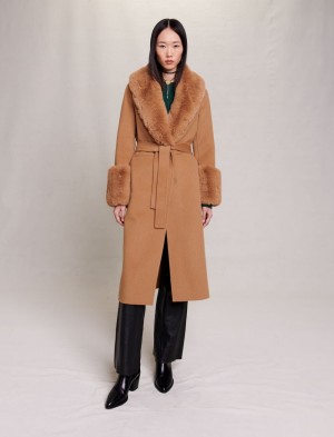 Maje Long Uld Camel | Danmark_M24432
