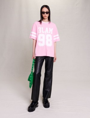 Maje Oversized T-shirt Lyserød | Danmark_M42022