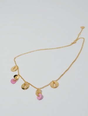 Maje Pendant Chain Necklace Guld | Danmark_M17749