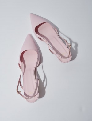 Maje Pointed Læder Pumps Lyserød | Danmark_M35169
