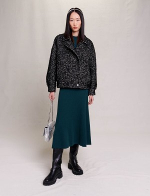 Maje Structured Sort Hvide | Danmark_M88779