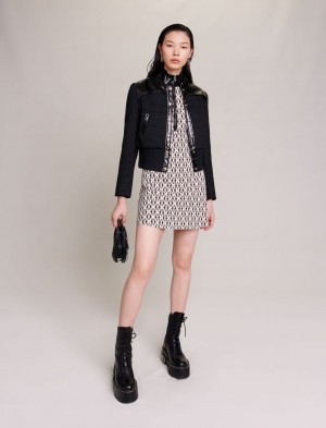 Maje Tweed And Vinyl Sort | Danmark_M24746