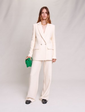 Maje Tweed Ecru | Danmark_M54428