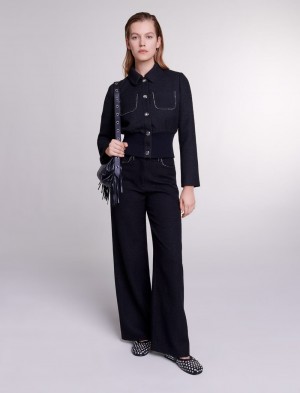 Maje Tweed Sort | Danmark_M58534